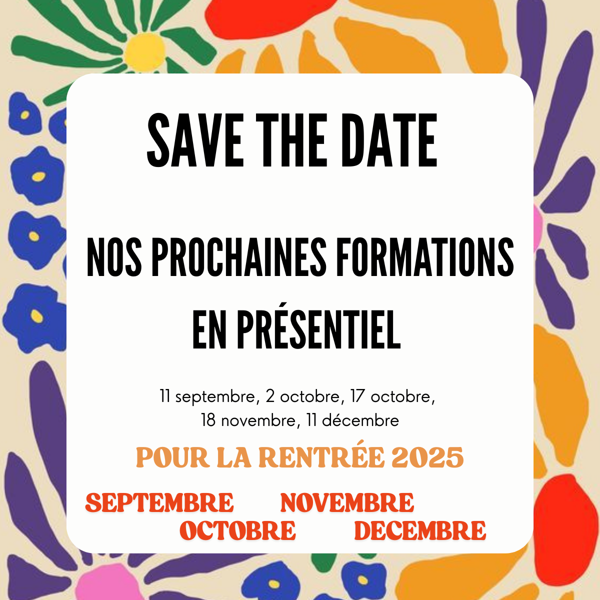 Save the date-Rentrée 2025